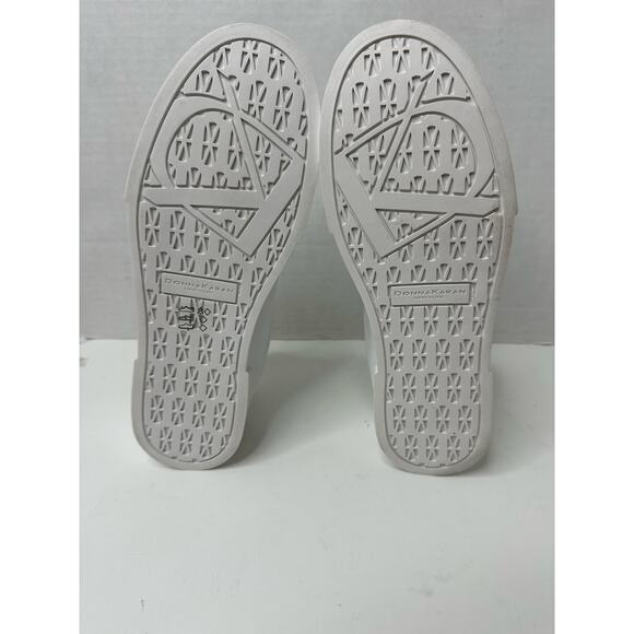 Donna Karan New York Women's Donna Lace Up Sneakers Shoes White/Gold Size 9.5M - Picture 7 of 8